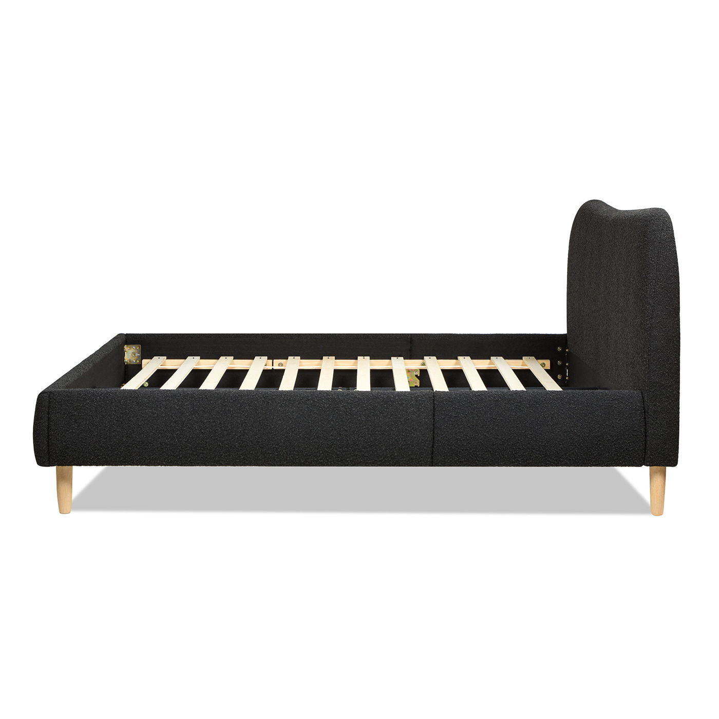 Roman - Curved Headboard Upholstered Platform Bed - The Sleep Loft - Online Mattress Showroom NYC