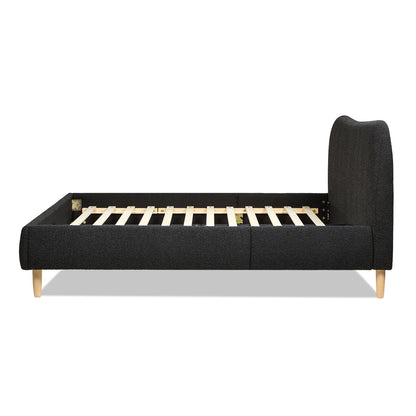 Roman - Curved Headboard Upholstered Platform Bed - The Sleep Loft - Online Mattress Showroom NYC