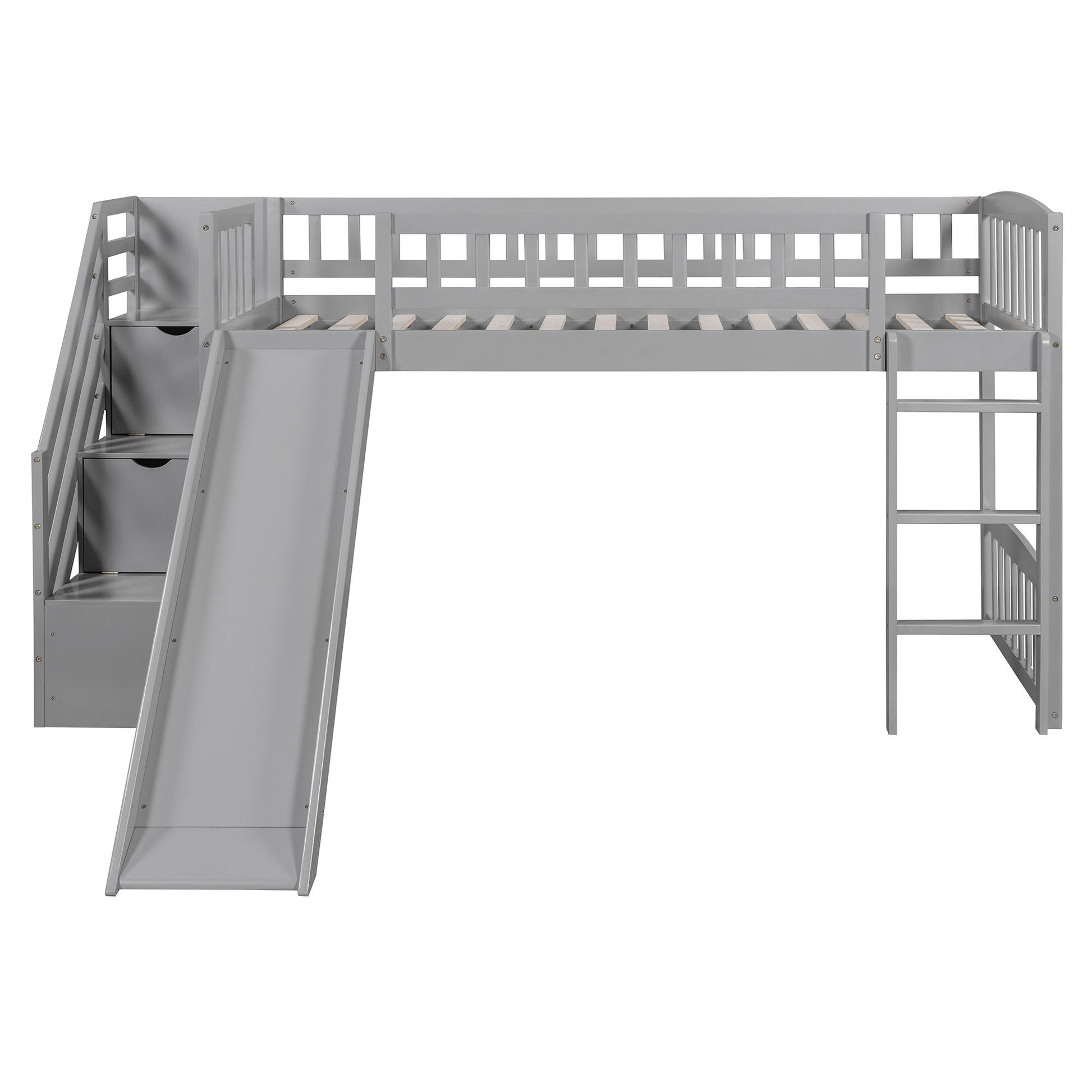 Loft Stairway Bed With 2 Drawers, Convertible Ladder And Slide - The Sleep Loft - Online Mattress Showroom NYC