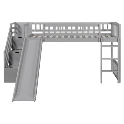 Loft Stairway Bed With 2 Drawers, Convertible Ladder And Slide - The Sleep Loft - Online Mattress Showroom NYC