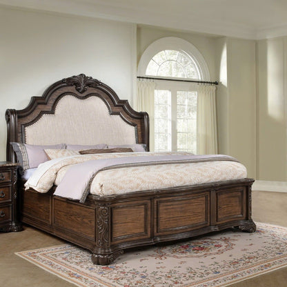 Traditional Style Upholstered Headboard Panel Bed - The Sleep Loft - Online Mattress Showroom NYC