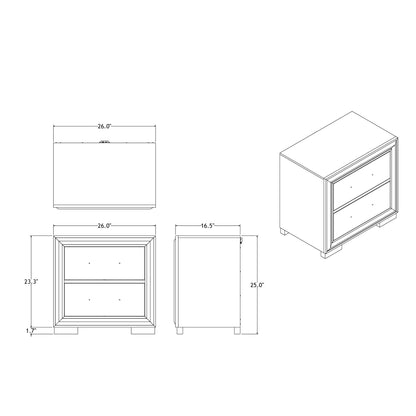 Adelaide - Nightstand With Spacious Storage - The Sleep Loft - Online Mattress Showroom NYC