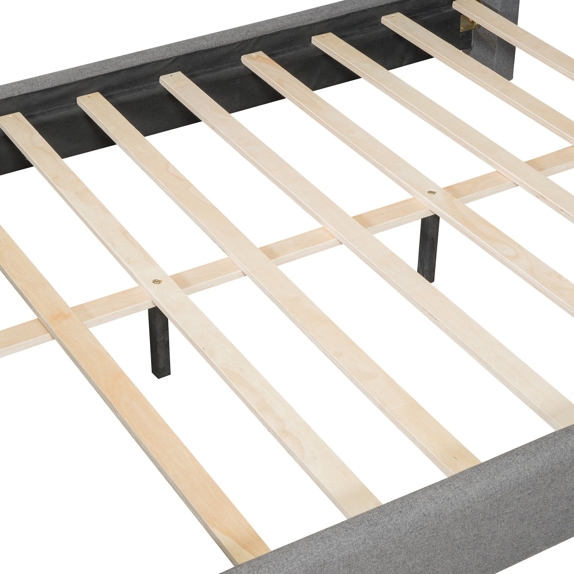 Upholstered Bed With Slats Support, No Box Spring Needed - The Sleep Loft - Online Mattress Showroom NYC