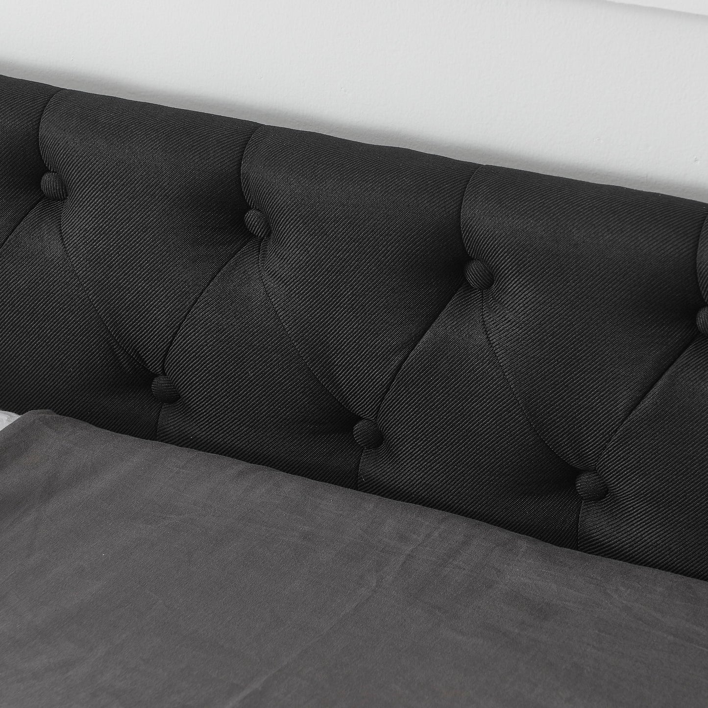 Upholstered Tufted Daybed With 2 Drawers, Waved Arms - The Sleep Loft - Online Mattress Showroom NYC