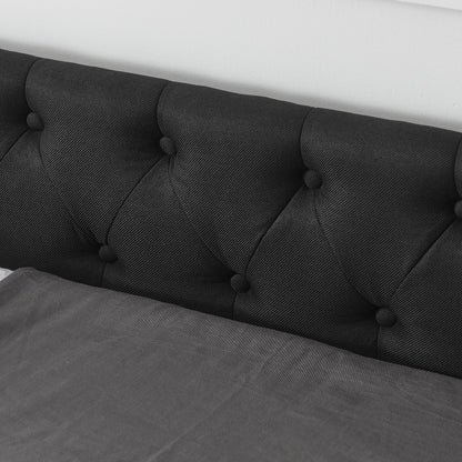 Upholstered Tufted Daybed With 2 Drawers, Waved Arms - The Sleep Loft - Online Mattress Showroom NYC