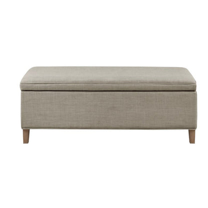 Caymus - Rectangular Soft Close Storage Bench - Light Gray - The Sleep Loft - Online Mattress Showroom NYC