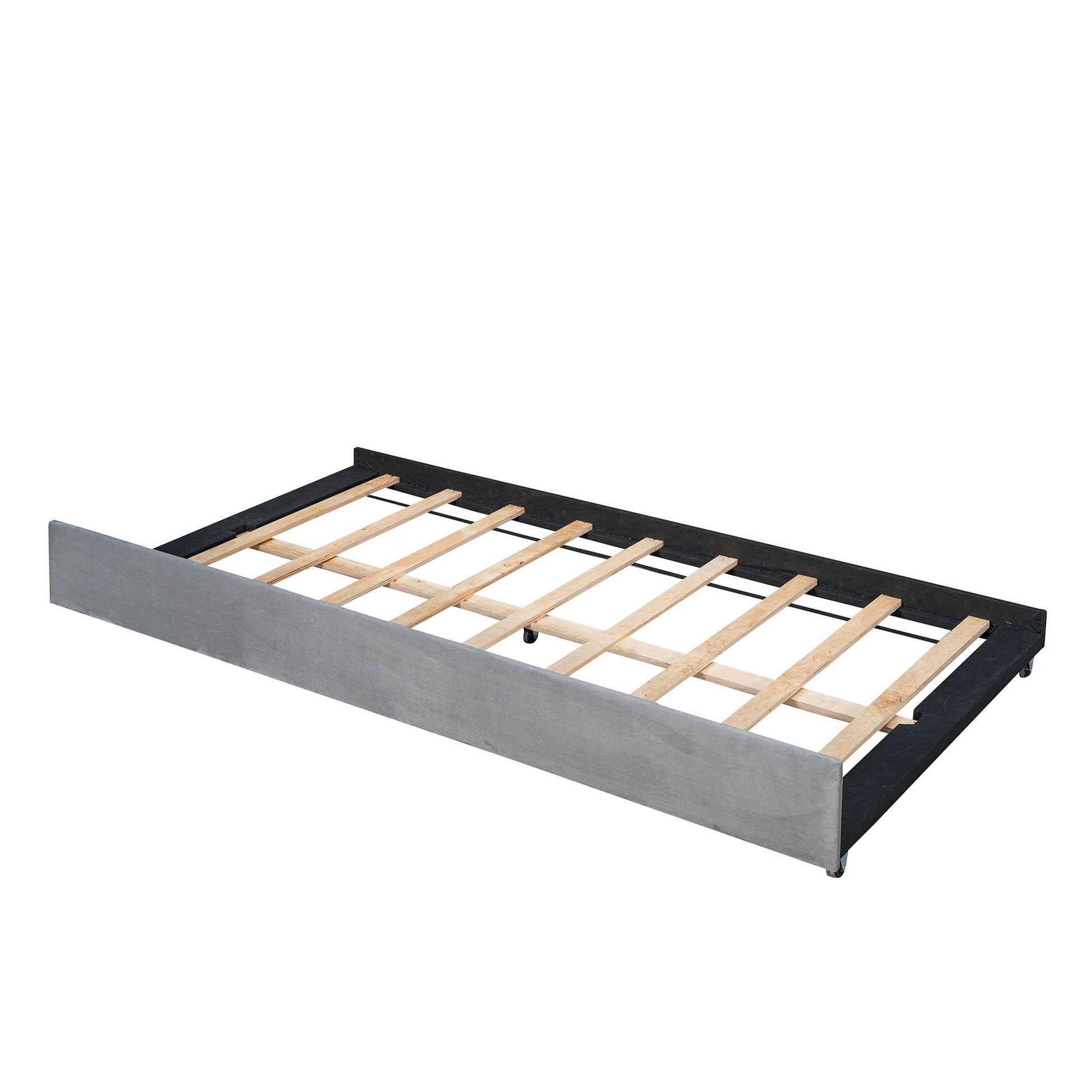 Upholstered Daybed Sofa Bed With Trundle Bed And Wood Slat - The Sleep Loft - Online Mattress Showroom NYC