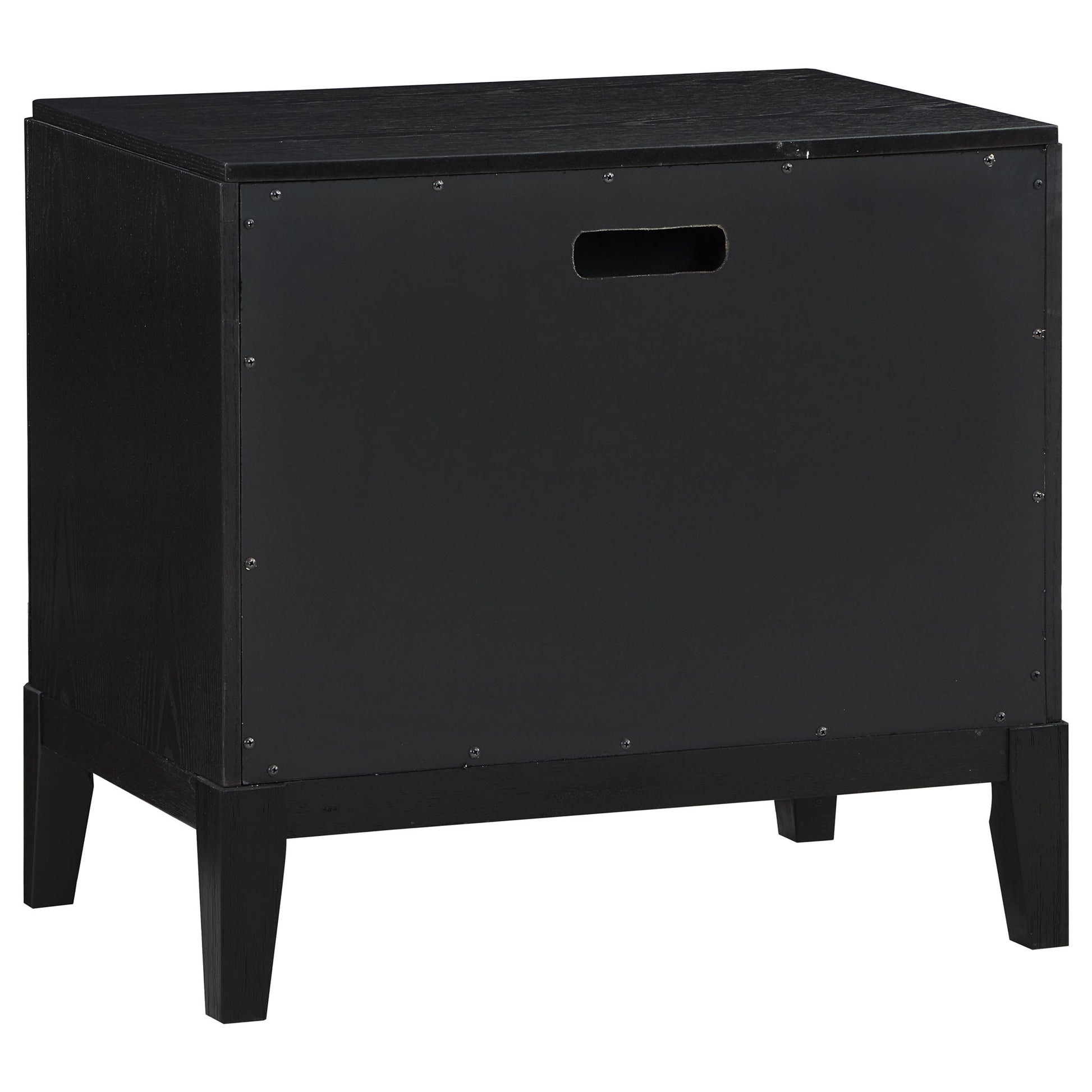 Mason - 2 Drawer Nightstand With Fluted Design - Black - The Sleep Loft - Online Mattress Showroom NYC