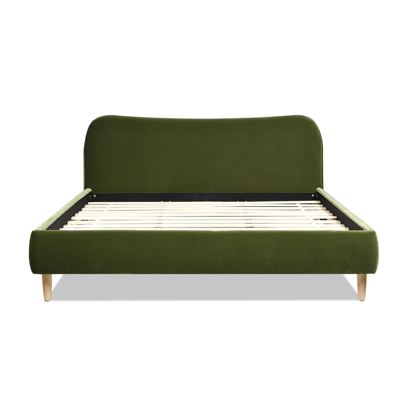 Roman - Curved Headboard Upholstered Platform Bed - The Sleep Loft - Online Mattress Showroom NYC