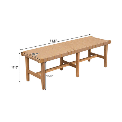 Bedroom Bench - Acacia Wood - The Sleep Loft - Online Mattress Showroom NYC