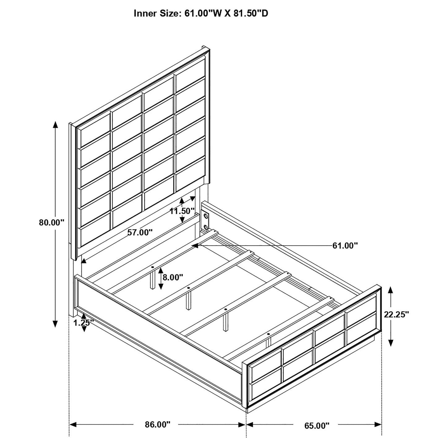 Drea - Panel Bed