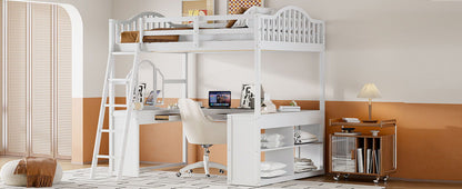 Loft Bed With Drawers, Cabinet, Shelves With Desk - The Sleep Loft - Online Mattress Showroom NYC