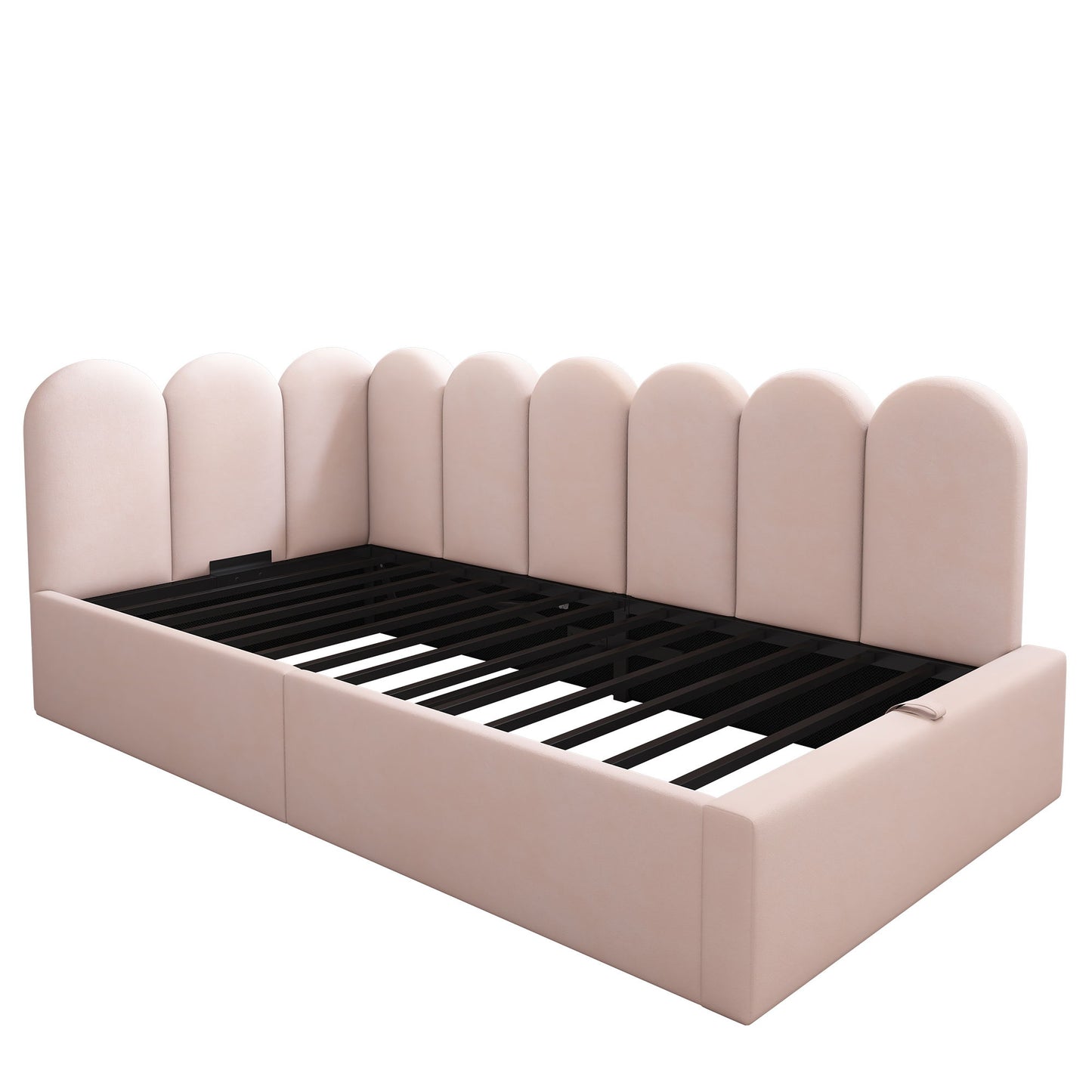 Upholstered Daybed With Metal Slatted Base - The Sleep Loft - Online Mattress Showroom NYC