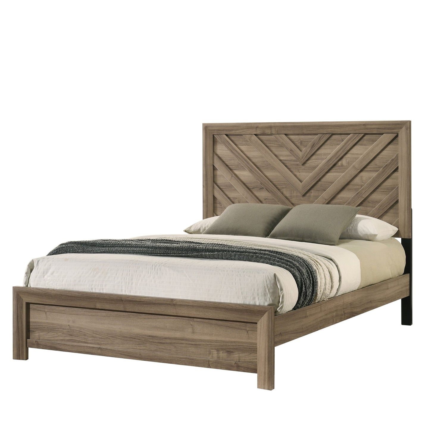 Modern Chevron Patterned Headboard Bed - The Sleep Loft - Online Mattress Showroom NYC