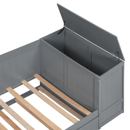 Daybed With Storage Arms, Trundle And Charging Station - The Sleep Loft - Online Mattress Showroom NYC