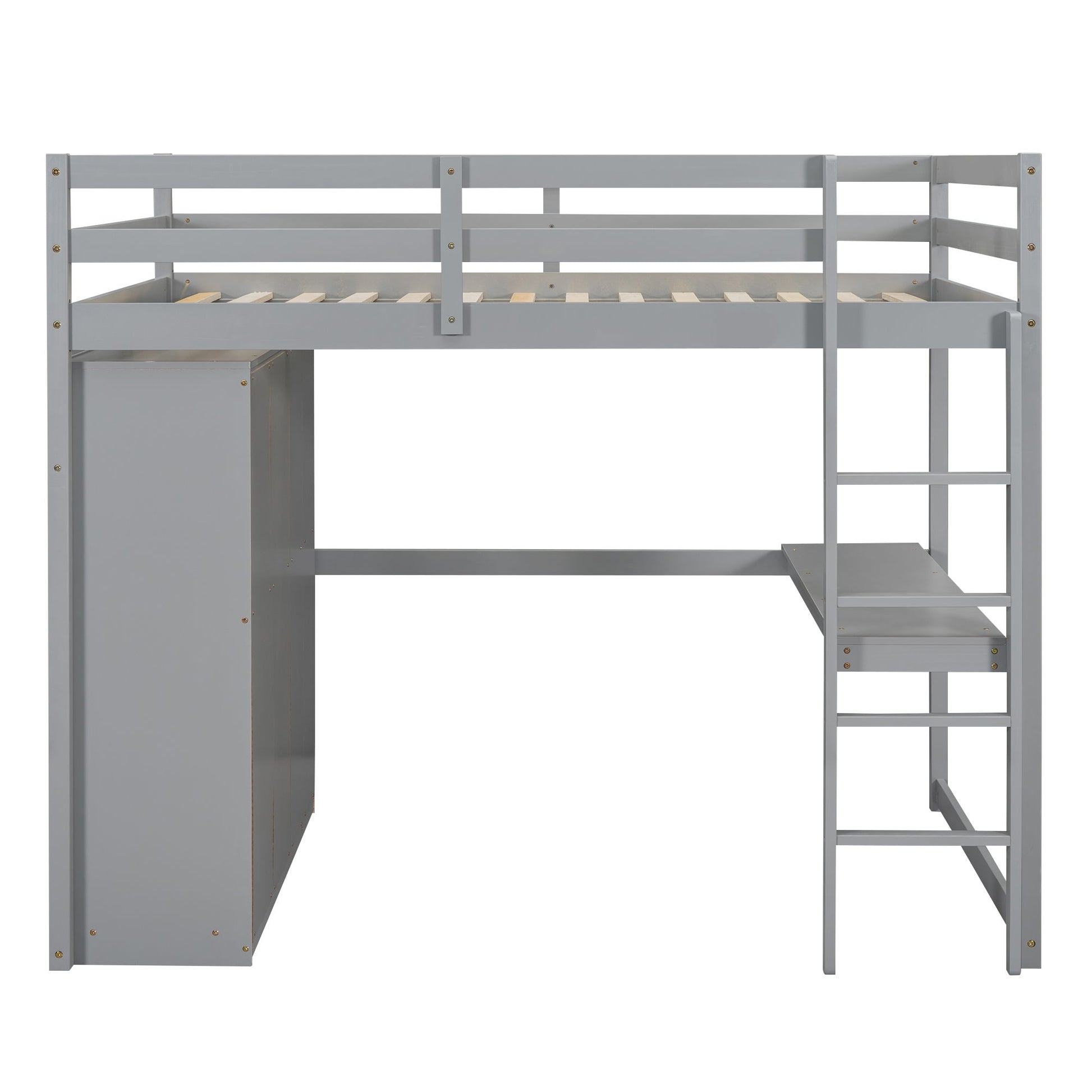Loft Bed With Built In Wardrobe, Shelves And Drawers - The Sleep Loft - Online Mattress Showroom NYC
