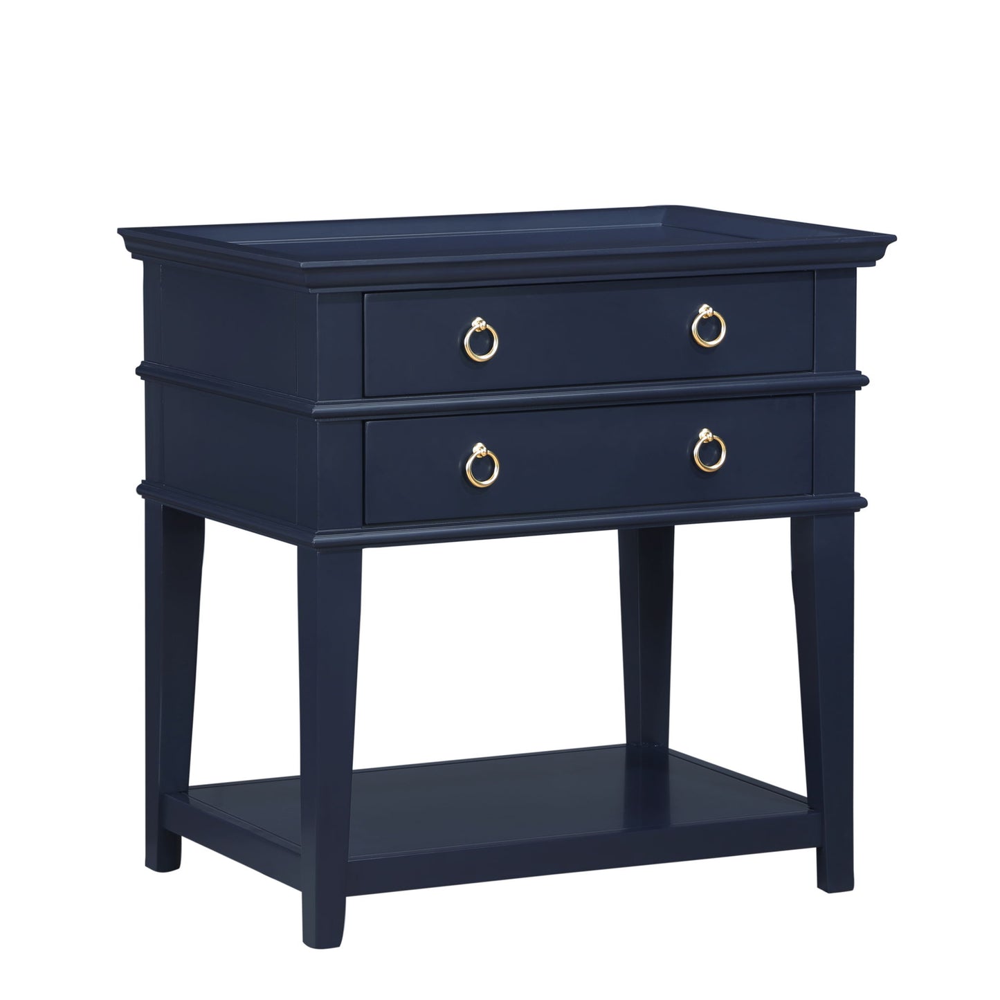 Carmona - 2 Drawer Tray Top Nightstand Pulls - The Sleep Loft - Online Mattress Showroom NYC