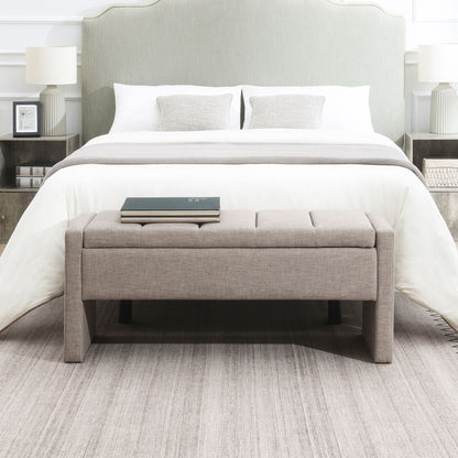 Modern Upholstered Large Bed End Bench With Storage - The Sleep Loft - Online Mattress Showroom NYC