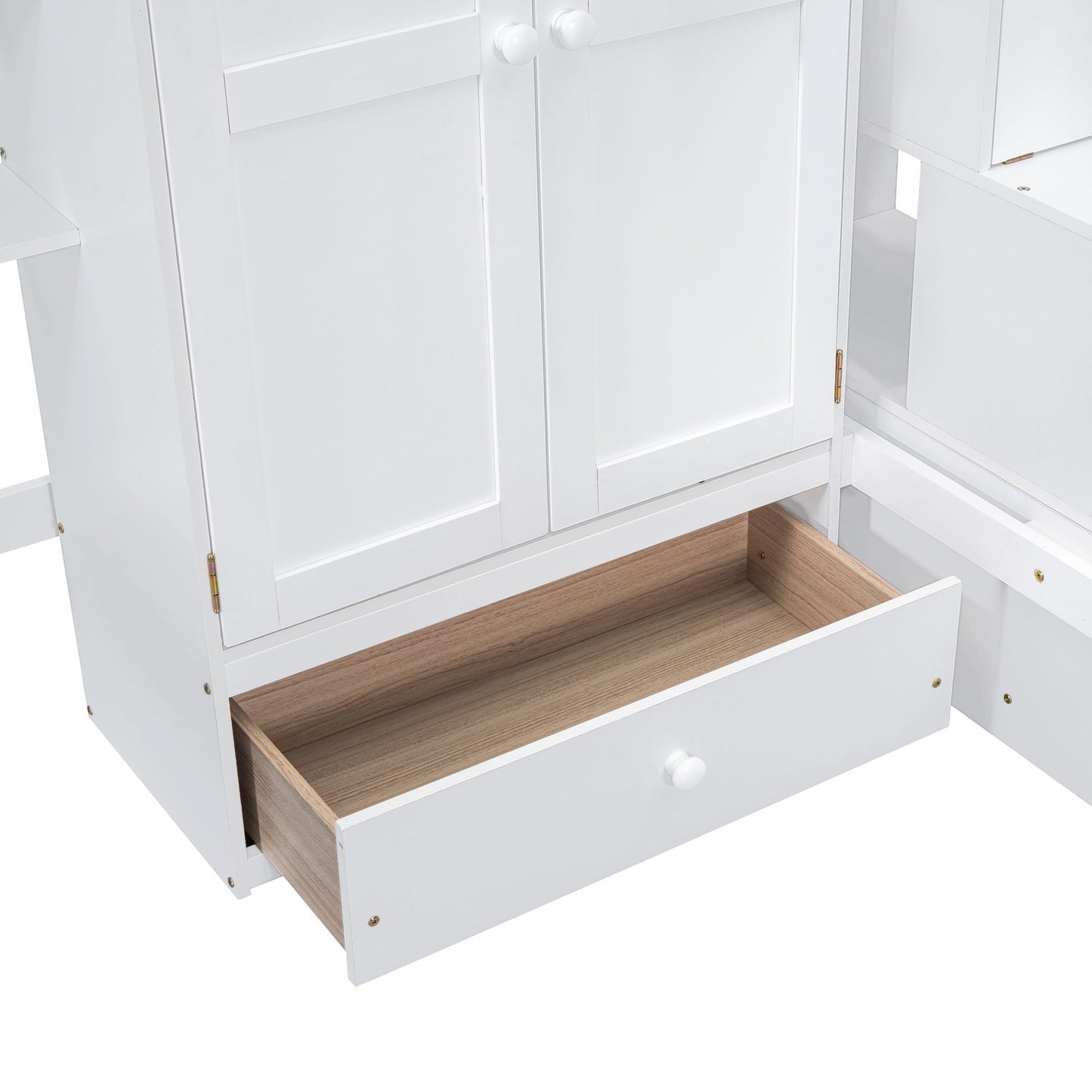 Loft Bed With Bookshelf, Drawers, Desk, And Wardrobe - The Sleep Loft - Online Mattress Showroom NYC