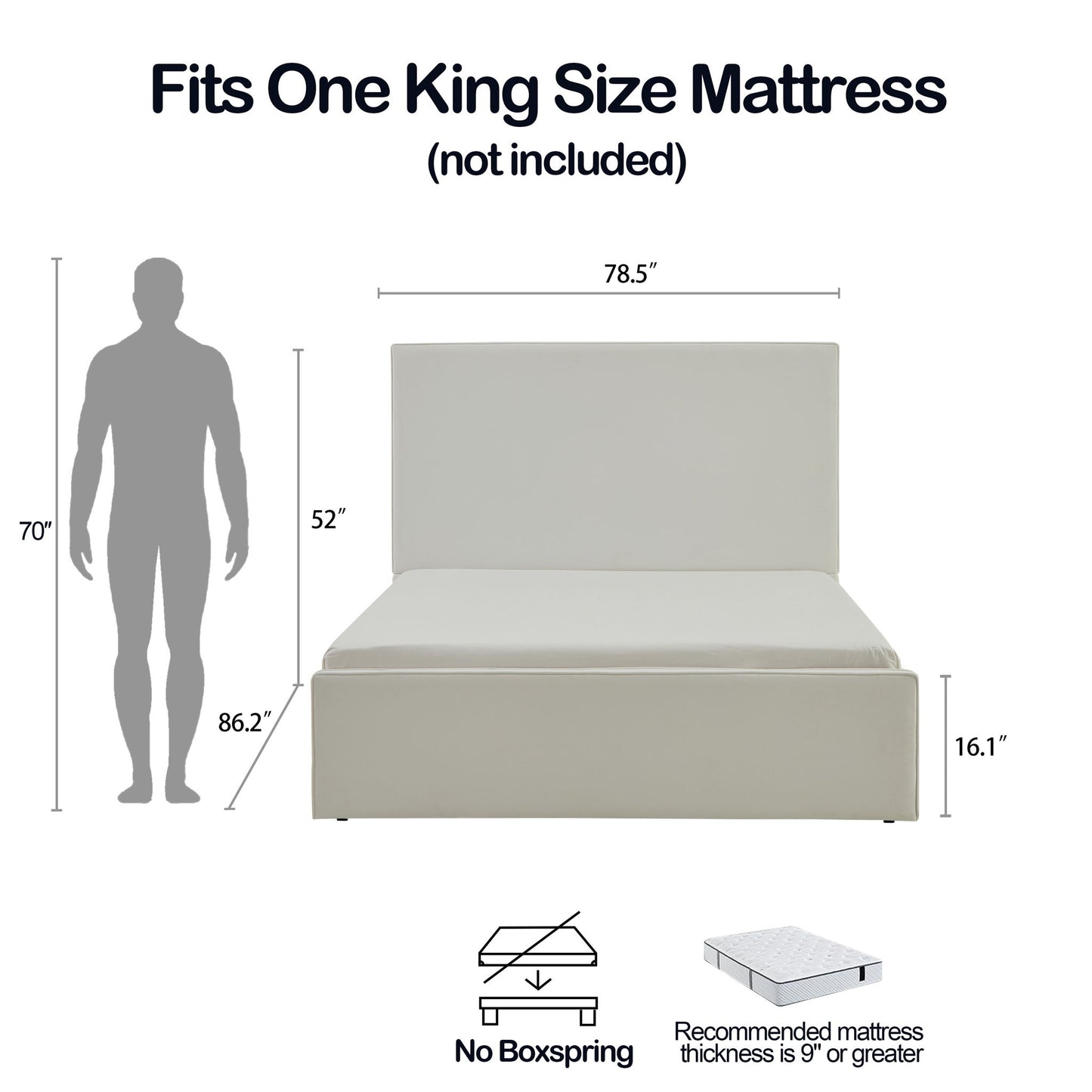 Lucas - Tall Headboard Upholstered Bed - The Sleep Loft - Online Mattress Showroom NYC