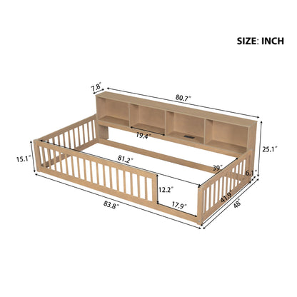 Floor Bed With Storage Cabinets And USB Ports - The Sleep Loft - Online Mattress Showroom NYC