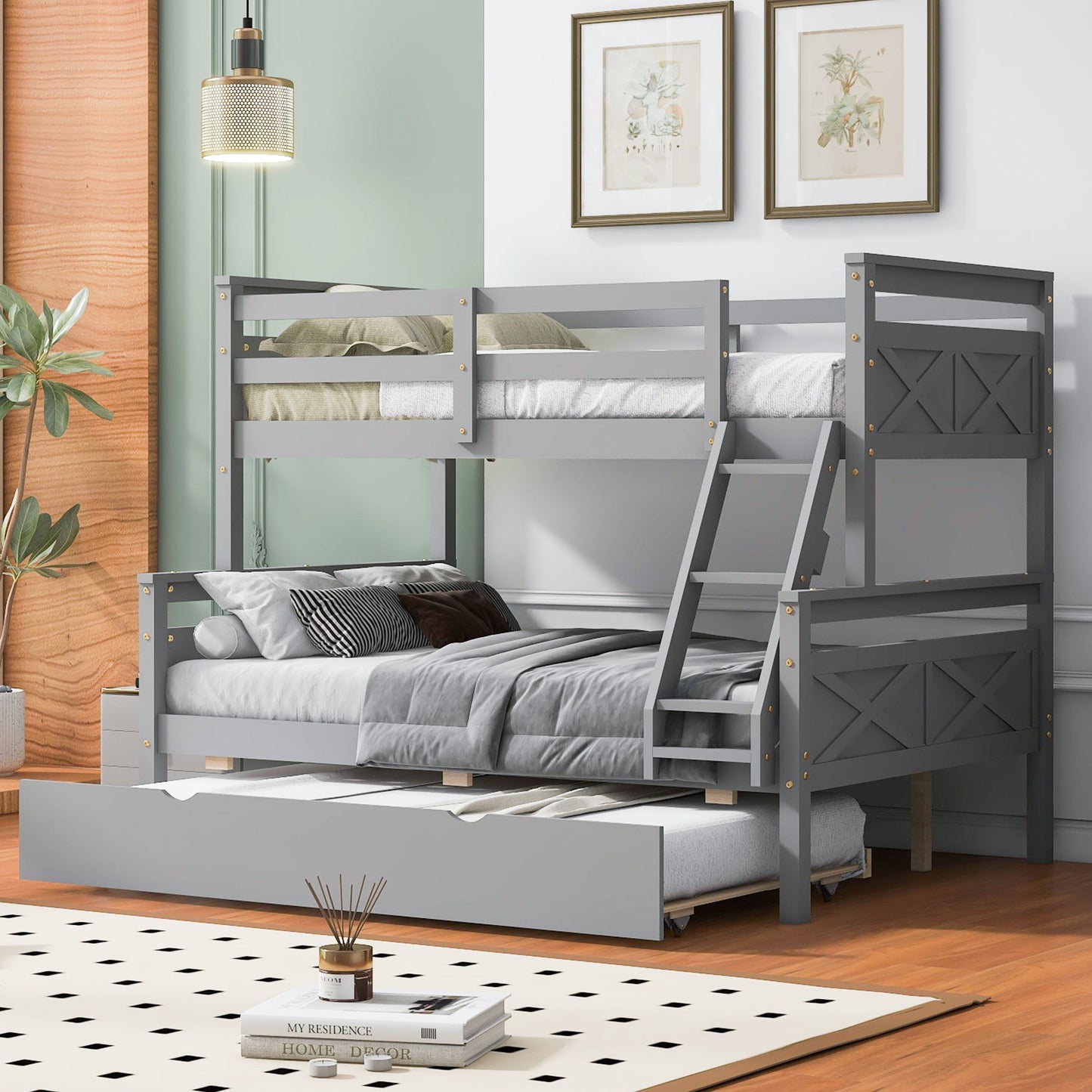 Bunk Bed With Ladder And Safety Guardrail - The Sleep Loft - Online Mattress Showroom NYC
