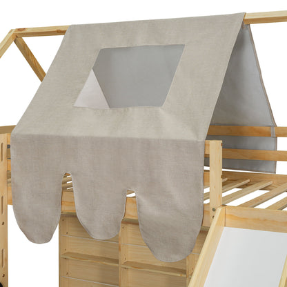 Loft Bed With House Shaped Frame And Tent - The Sleep Loft - Online Mattress Showroom NYC