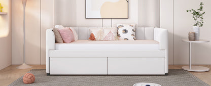 Upholstered Daybed With Ergonomic Design Backrest - The Sleep Loft - Online Mattress Showroom NYC