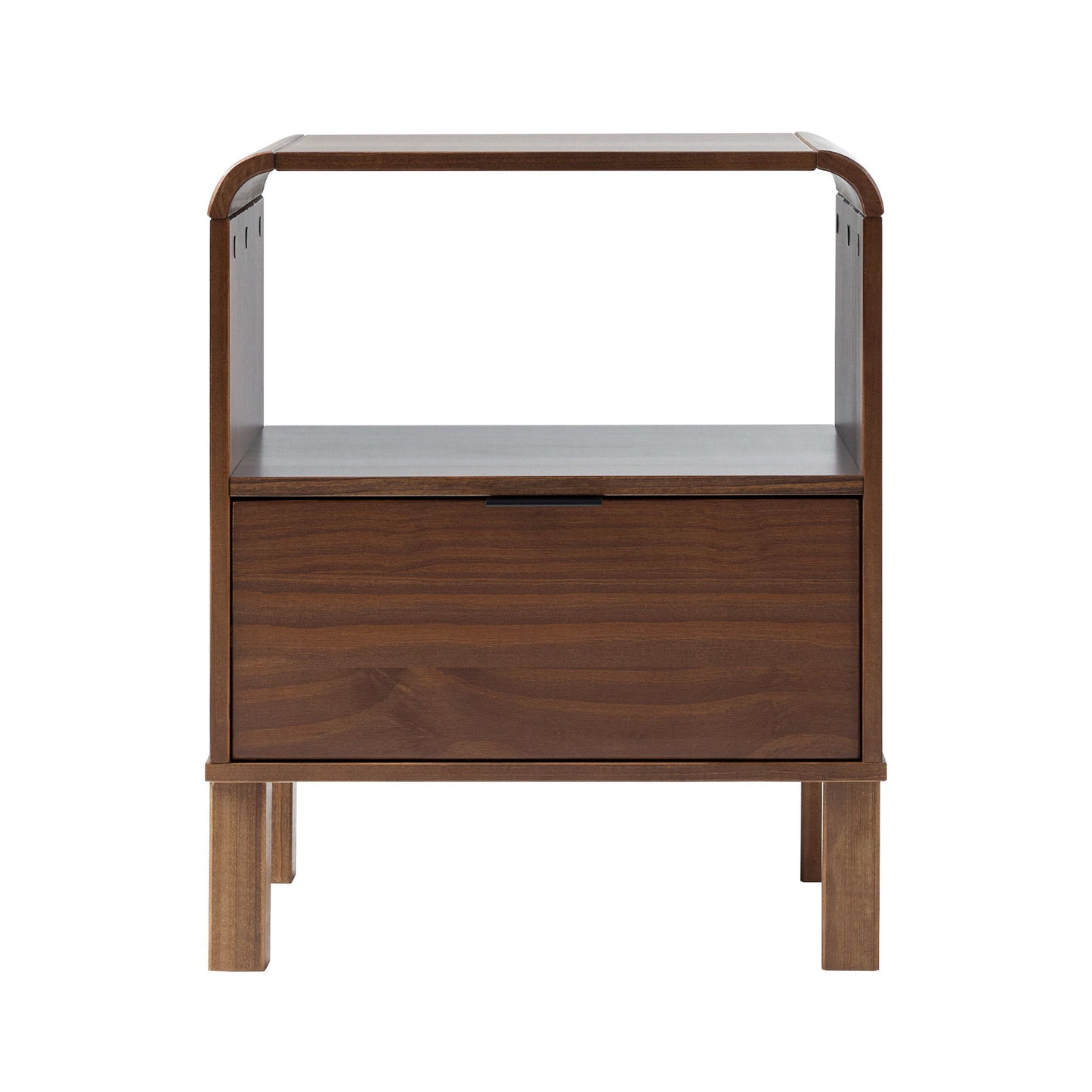 Modern Minimalist Curved Top Nightstand - The Sleep Loft - Online Mattress Showroom NYC