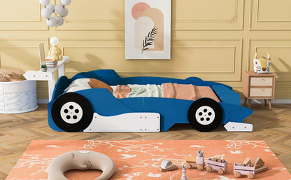 Race Car-Shaped Platform Bed With Wheels - The Sleep Loft - Online Mattress Showroom NYC