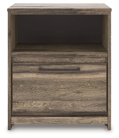 Elbrim - One Drawer Night Stand - Brown - The Sleep Loft - Online Mattress Showroom NYC