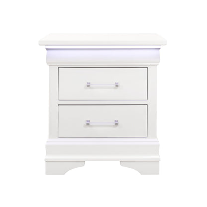 Charlston - Nightstand With LED - The Sleep Loft - Online Mattress Showroom NYC