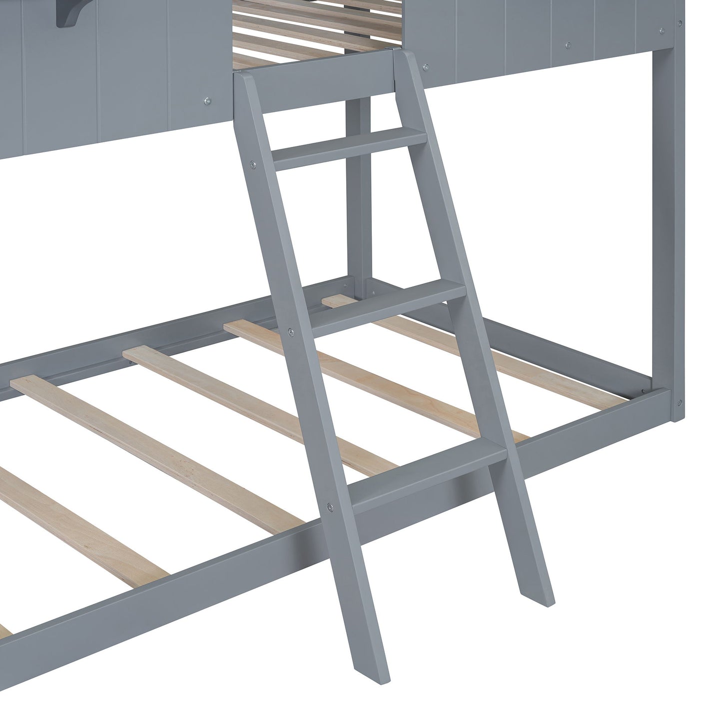Twin Over Twin Bunk Bed With Roof, Window, Guardrail, Ladder - The Sleep Loft - Online Mattress Showroom NYC