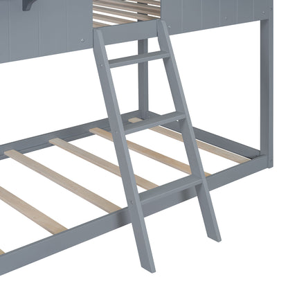 Twin Over Twin Bunk Bed With Roof, Window, Guardrail, Ladder - The Sleep Loft - Online Mattress Showroom NYC