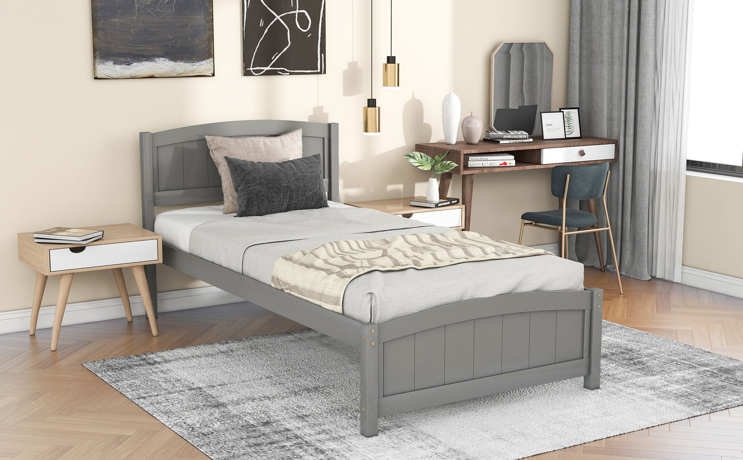 Platform Bed & Headboard, Footboard And Wood Slat Support - The Sleep Loft - Online Mattress Showroom NYC