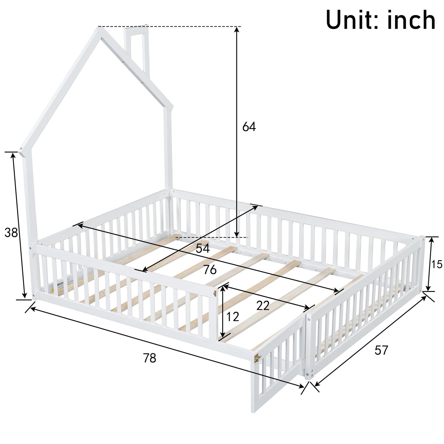 House Platform Bed With Guardrail - The Sleep Loft - Online Mattress Showroom NYC