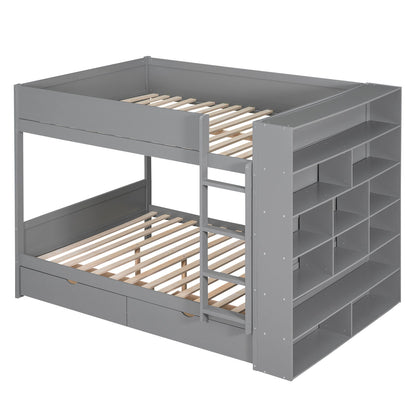 Bunk Bed With 2 Drawers And Multi Layer Cabinet - The Sleep Loft - Online Mattress Showroom NYC