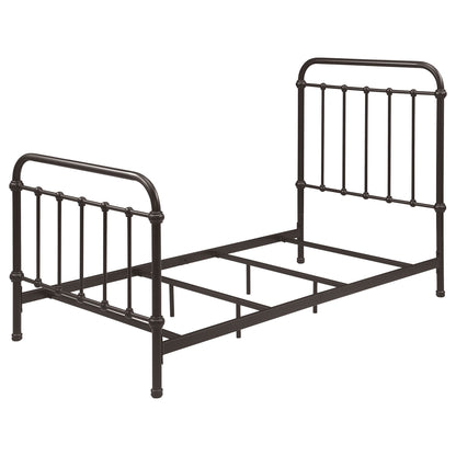 Twin Panel Bed With Ornate Design - Bronze - The Sleep Loft - Online Mattress Showroom NYC