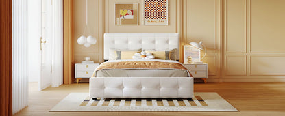 Upholstered Platform Bed With Classic Headboard And Drawers, No Box Spring Needed - The Sleep Loft - Online Mattress Showroom NYC
