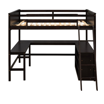Loft Bed With Shelves With Desk - The Sleep Loft - Online Mattress Showroom NYC