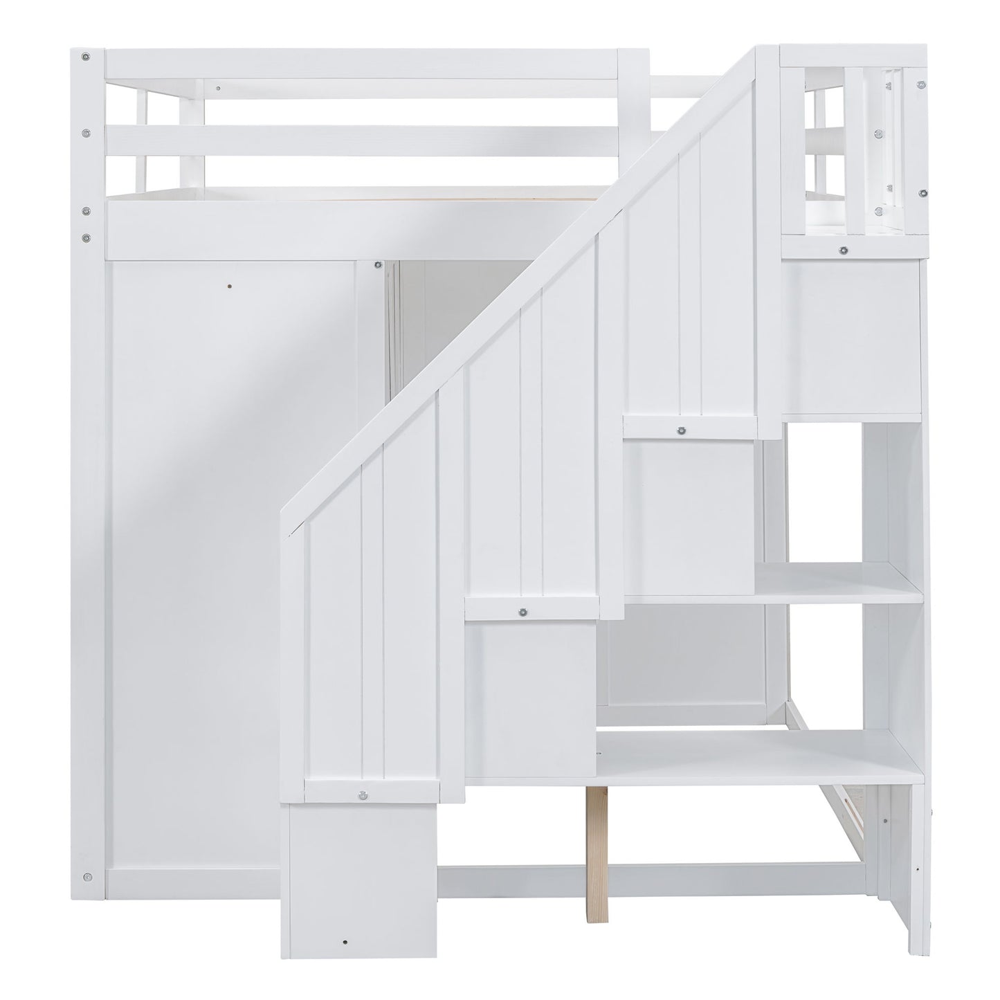 Loft Bed With Built In Wardrobes, Cabinets And Drawers - The Sleep Loft - Online Mattress Showroom NYC
