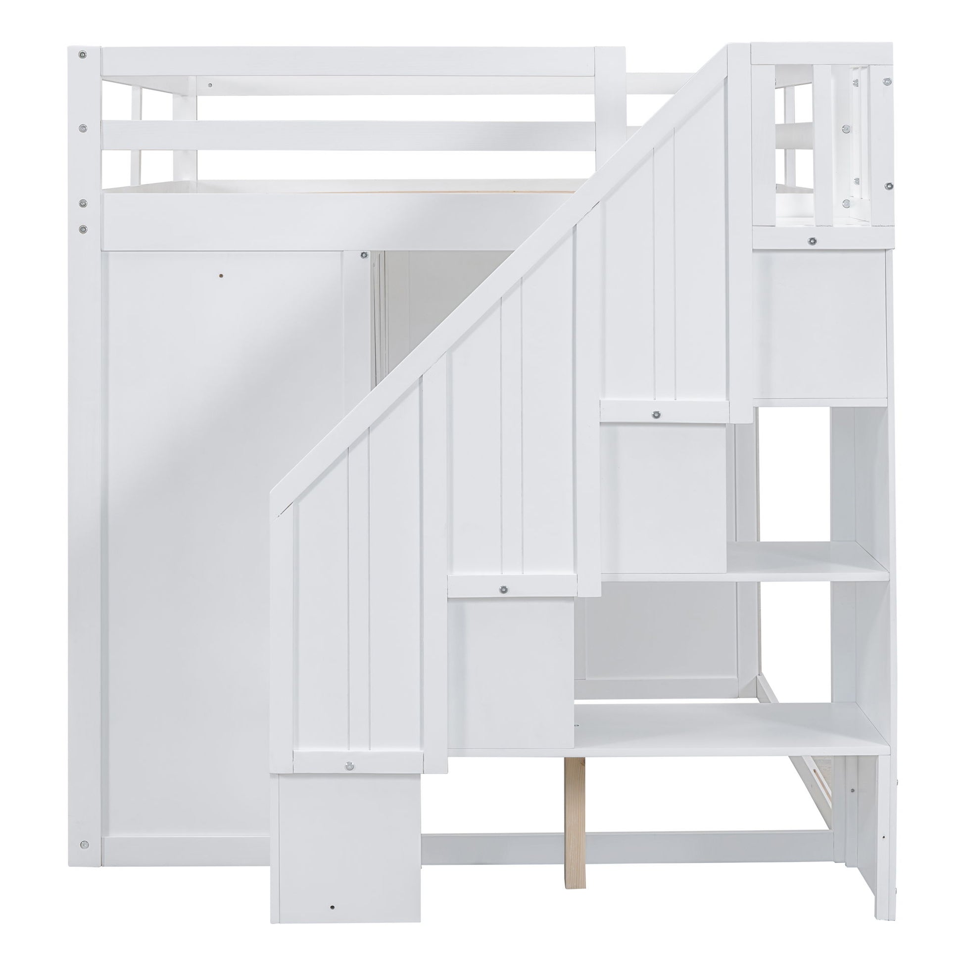 Loft Bed With Built In Wardrobes, Cabinets And Drawers - The Sleep Loft - Online Mattress Showroom NYC