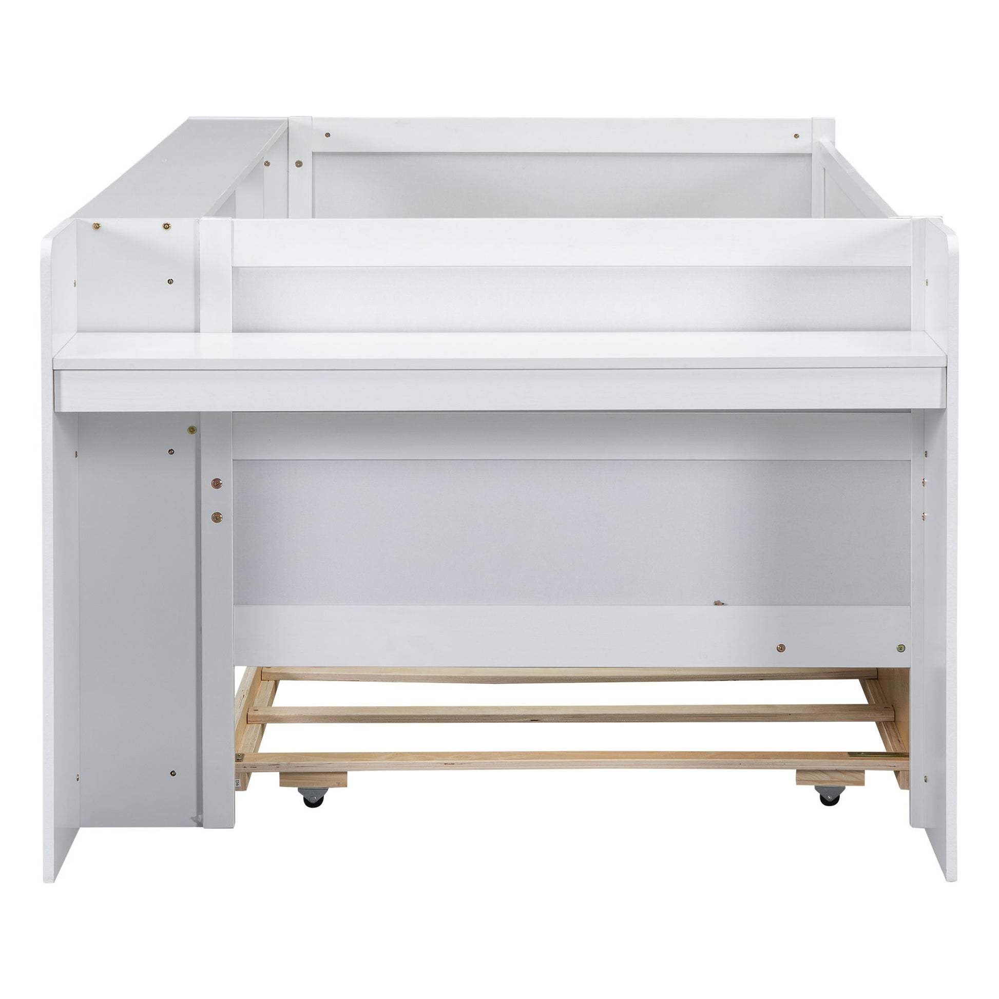 Twin Daybed With Drawers, Trundle, Headboard Storage, Study Desk, And USB Charging Station - White - The Sleep Loft - Online Mattress Showroom NYC