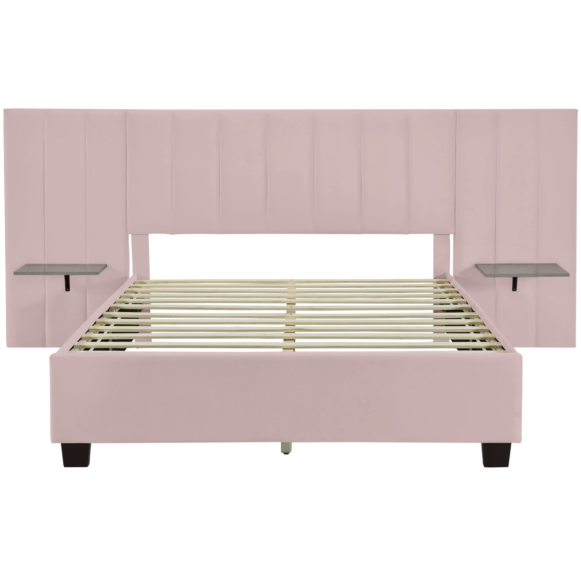 Upholstered Platform Bed With Big Headboard - The Sleep Loft - Online Mattress Showroom NYC