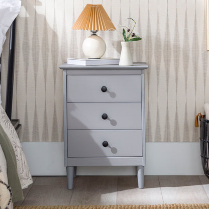 Classic 3 Drawer Solid Wood Nightstand - The Sleep Loft - Online Mattress Showroom NYC