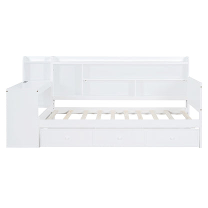 Daybed With 3 Drawers USB Ports And Desk - The Sleep Loft - Online Mattress Showroom NYC