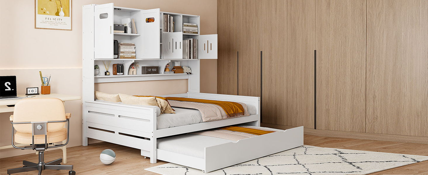 Daybed With All-In-One Cabinet And Shelf - The Sleep Loft - Online Mattress Showroom NYC