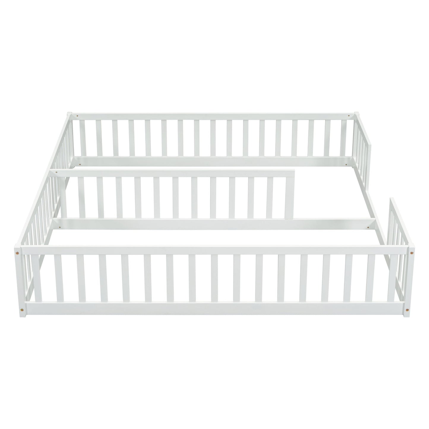 Double Floor Bed With Fence, Guardrails, Without Door - The Sleep Loft - Online Mattress Showroom NYC