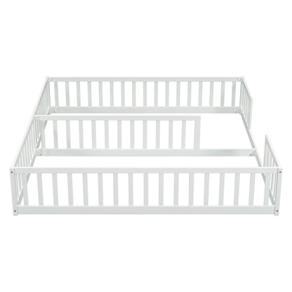 Double Floor Bed With Fence, Guardrails, Without Door - The Sleep Loft - Online Mattress Showroom NYC