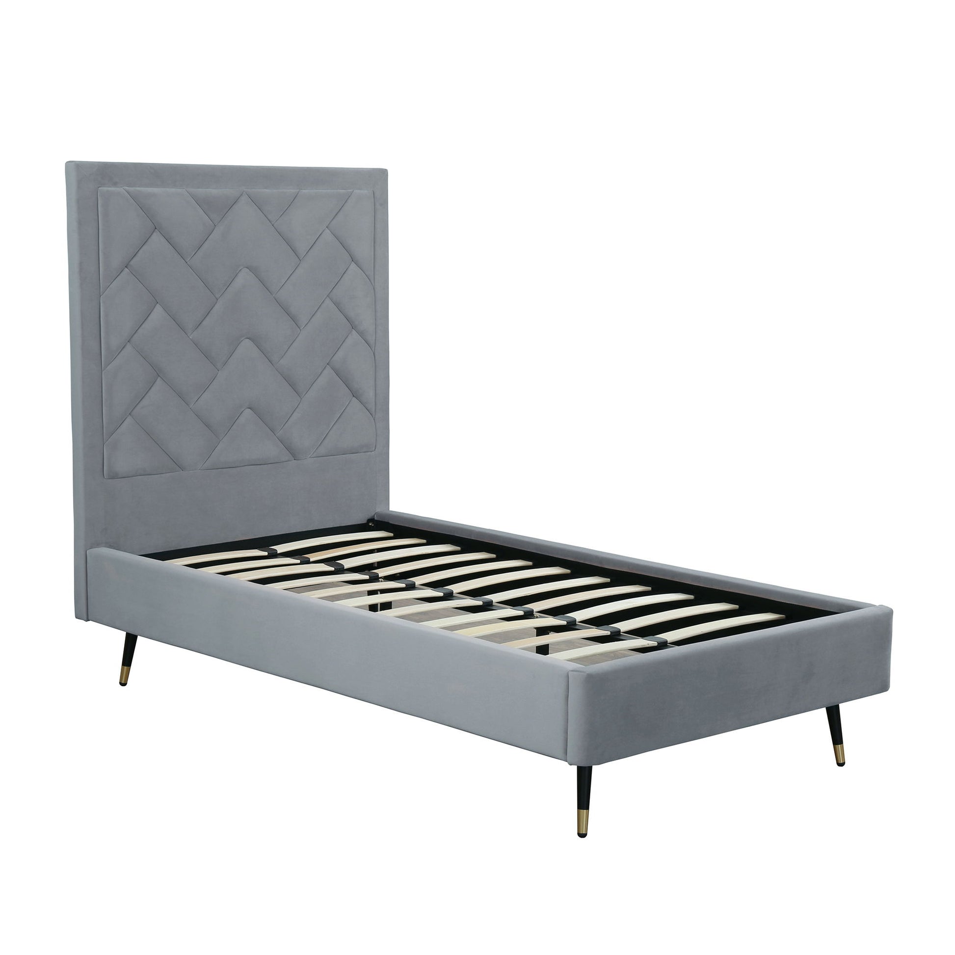 Crosby - Bed With Upholstered Headboard And Slats - The Sleep Loft - Online Mattress Showroom NYC
